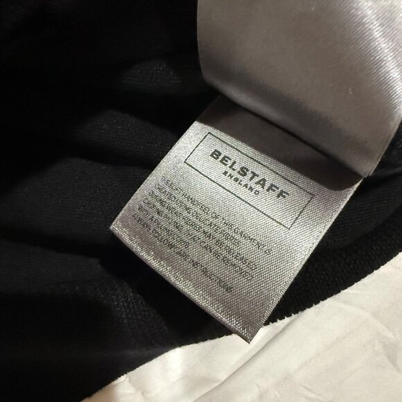 size XL wool Belstaff solid black v-neck lightweight sweater mens - Picture 5 of 13